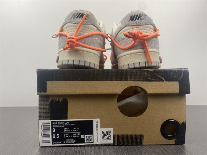 nike dunk low o-w lot 19 dj0950-119
